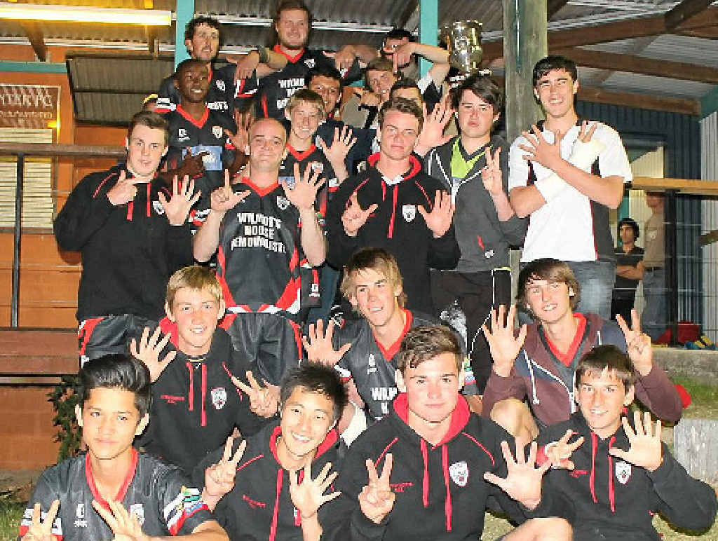 ANOTHER WIN: Seven was the number of the hour for the Stanthorpe United men’s football team when they pulled off the impossible on Saturday afternoon. ANOTHER WIN: Seven was the number of the hour for the Stanthorpe United men’s football team when they pulled off the impossible on Saturday afternoon.